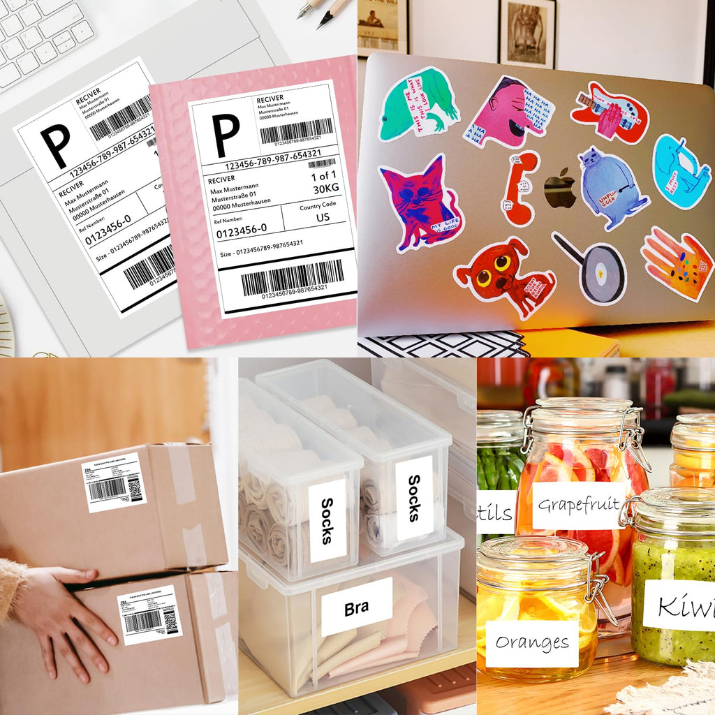 1" x 2 5/8" (100 Sheets) Address Labels, Labels Sticker Paper for Laser/Ink Jet Printer, Printable and Writable White Sticker Labels- Matte, 30 per Page Labels (Total 3000 Labels)