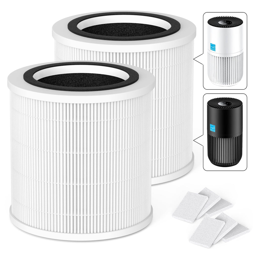 SAKEGDY H7126 Filter Replacement, Compatible with GoveeLife H7126 Mini Air Purifier, 3-in-1 Filtration H13 True HEPA Filter, 2 Pack.