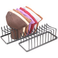YiSeyruo Hat Organizer for Baseball Caps - Space Saving Metal Rack Stand Hold 20 Caps - Premium Closet Storage Display, No Assembly Required (Black, 2 Pack)