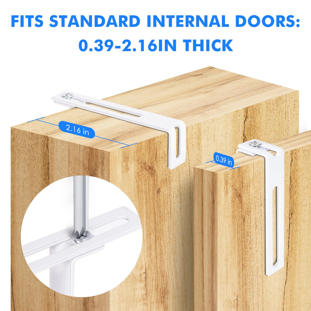 Magnetic Dry Erase Board for Doors, 24x18 Inch Whiteboard with Adjustable Long Arm Hook Mount - Easy to Install, Portable Hanging White Board for Home, Dorm Room, Office Cubicle & Small Spaces