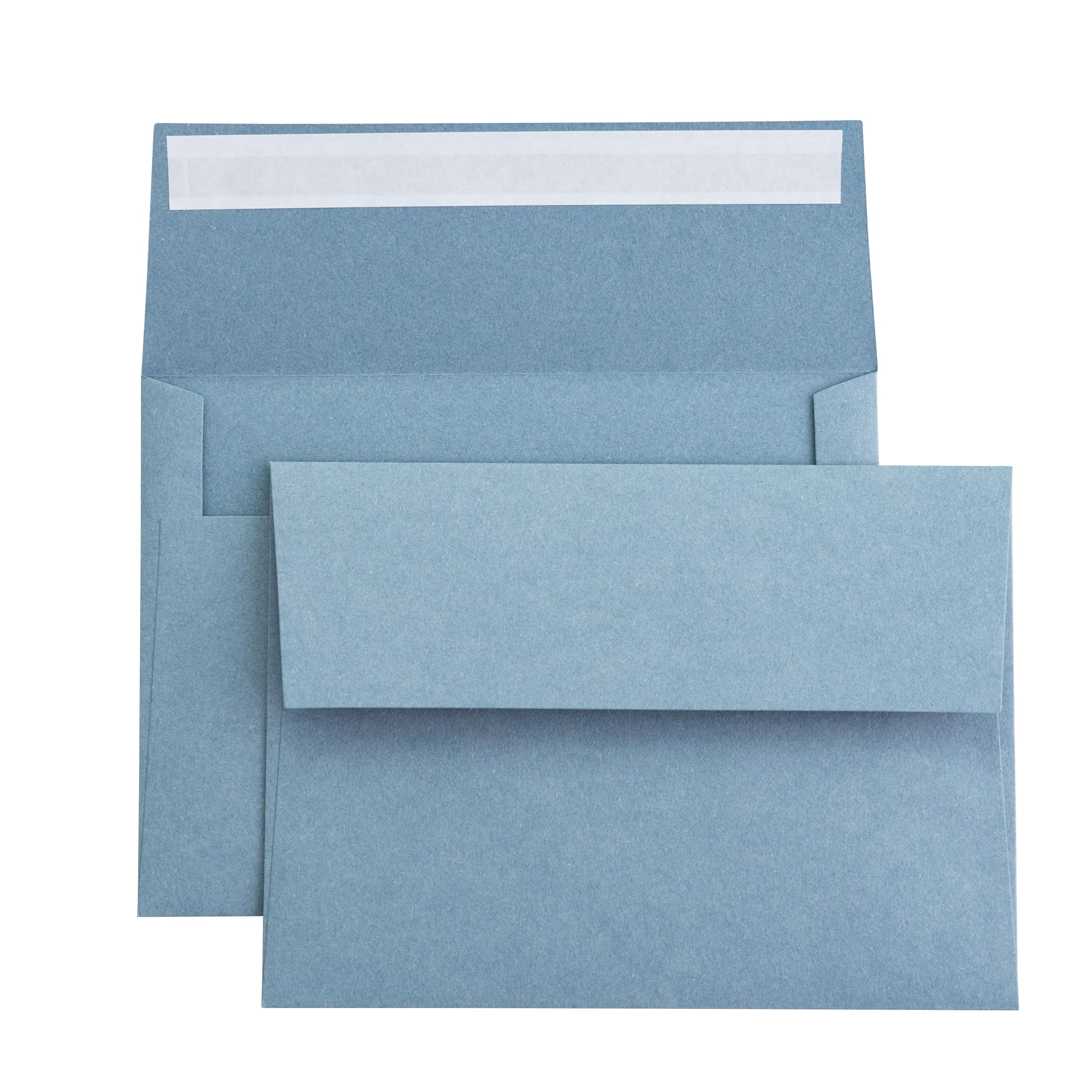 PONATIA 50 Pieces 5x7 Envelopes, A7 Envelopes Self Seal for Weddings, Invitation Cards, Photos, Postcards, Greeting Cards Mailing, Baby Shower, Graduation, Christmas Gift Cards (Dusty Blue)