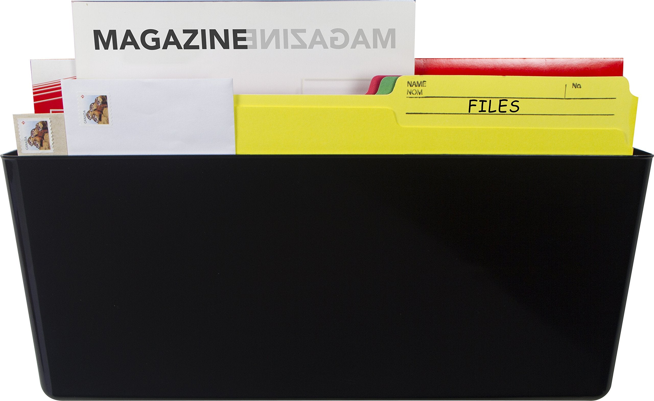 Storex Unbreakable Wall Files, Legal Size, 16 x 14.1 x 4 Inches, Black, Set of 3 (70354A06C)