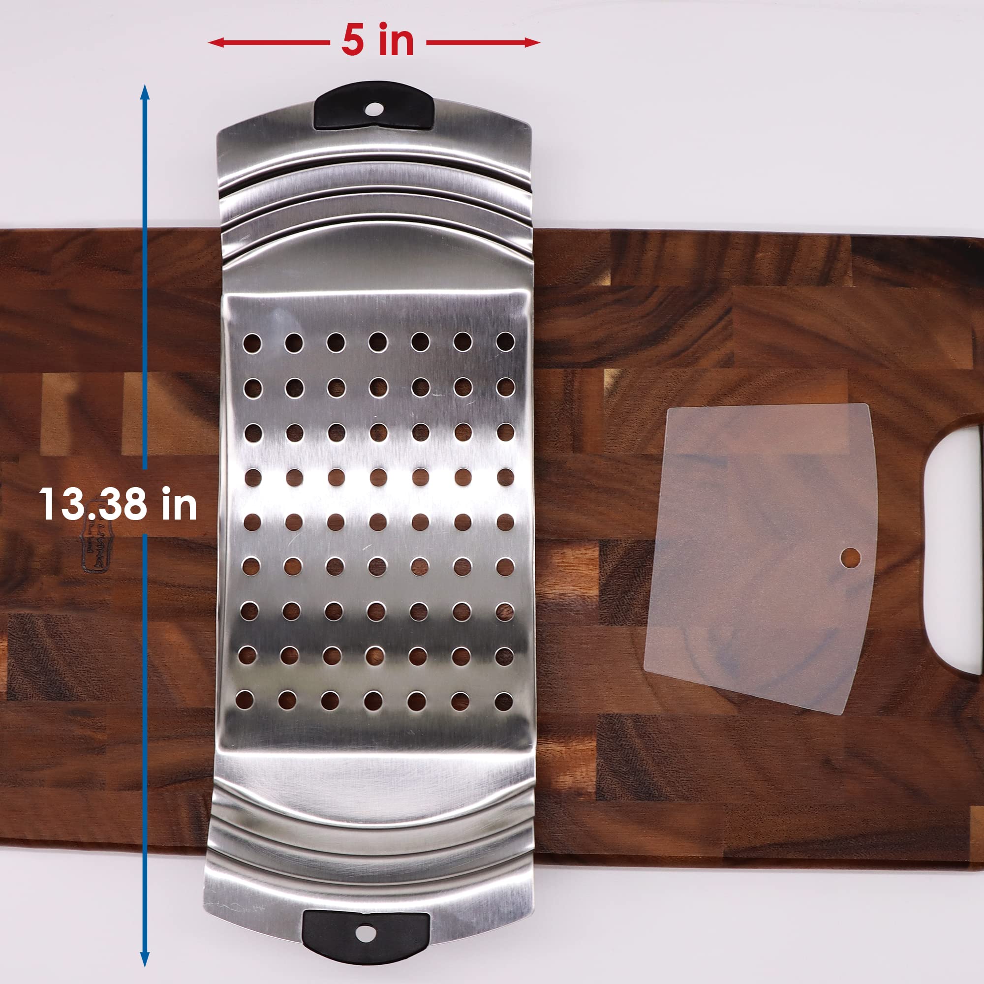Premium Grade Stainless Steel Spaetzle Maker, Spaetzle Plane with Pastry Scraper Traditional German Egg Noodle Maker