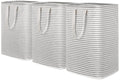 Lifewit 3-Pack 80L Freestanding Laundry Hamper, Large Collapsible Laundry Baskets with Easy Carry Extended Handles, Waterproof Clothes Hamper in Bedroom, Bathroom, Laundry Room, College Dorm, Grey