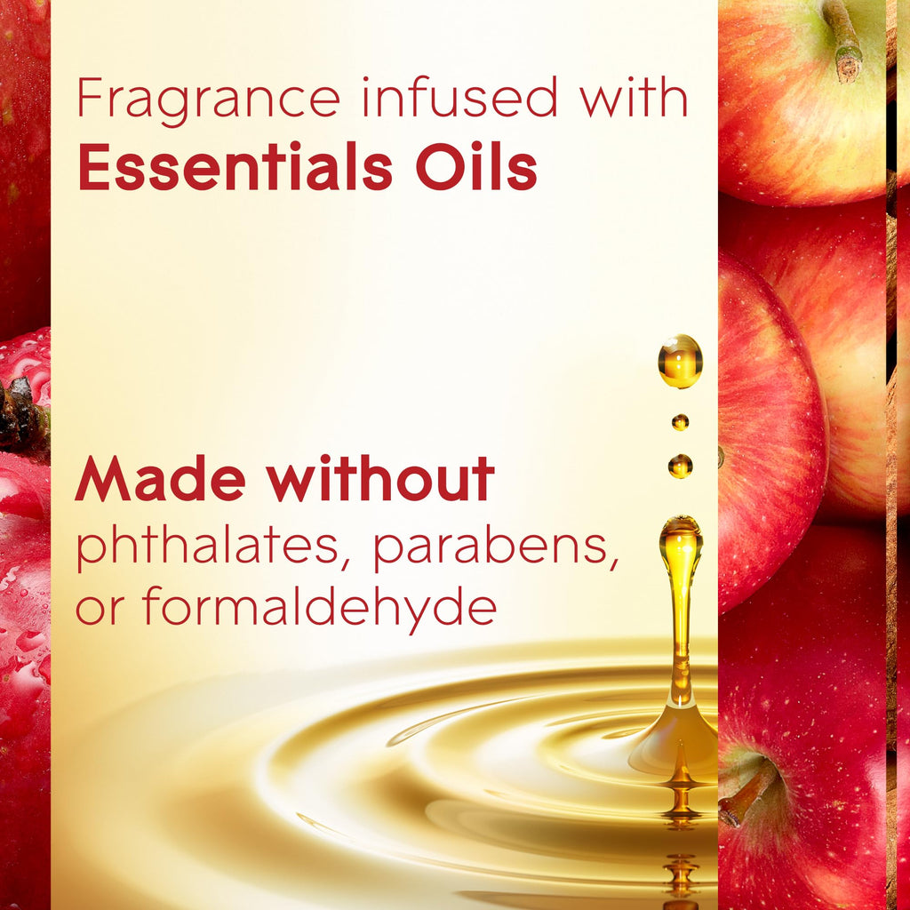 Glade PlugIns Air Freshener Oil Refill, Scented and Essential Oils for Home and Bathroom, Apple Cinnamon, 10 Refills