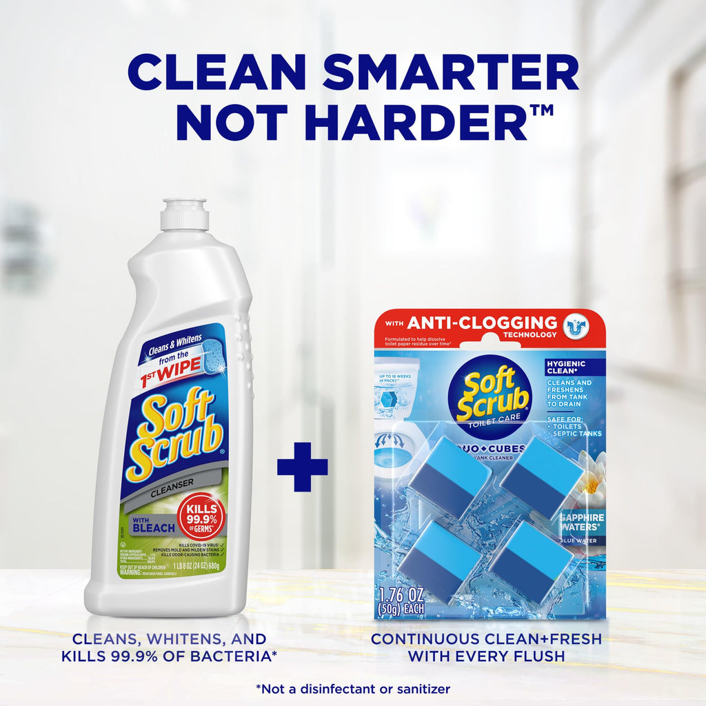 Soft Scrub In-Tank Toilet Cleaner Duo-Cubes, Sapphire Waters