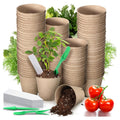 100-Pack 2 Inch Peat Pots for Seedling with Plant Labels, Biodegradable Seed Starter Pots, Plant Cups with Mini Seedling Tools for Garden Germination Nursery Pot