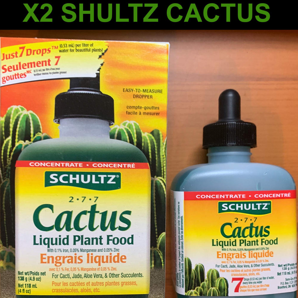 Schultz Indoor Cactus Succulent Liquid Food 4 fl.oz 2 Pack Combo