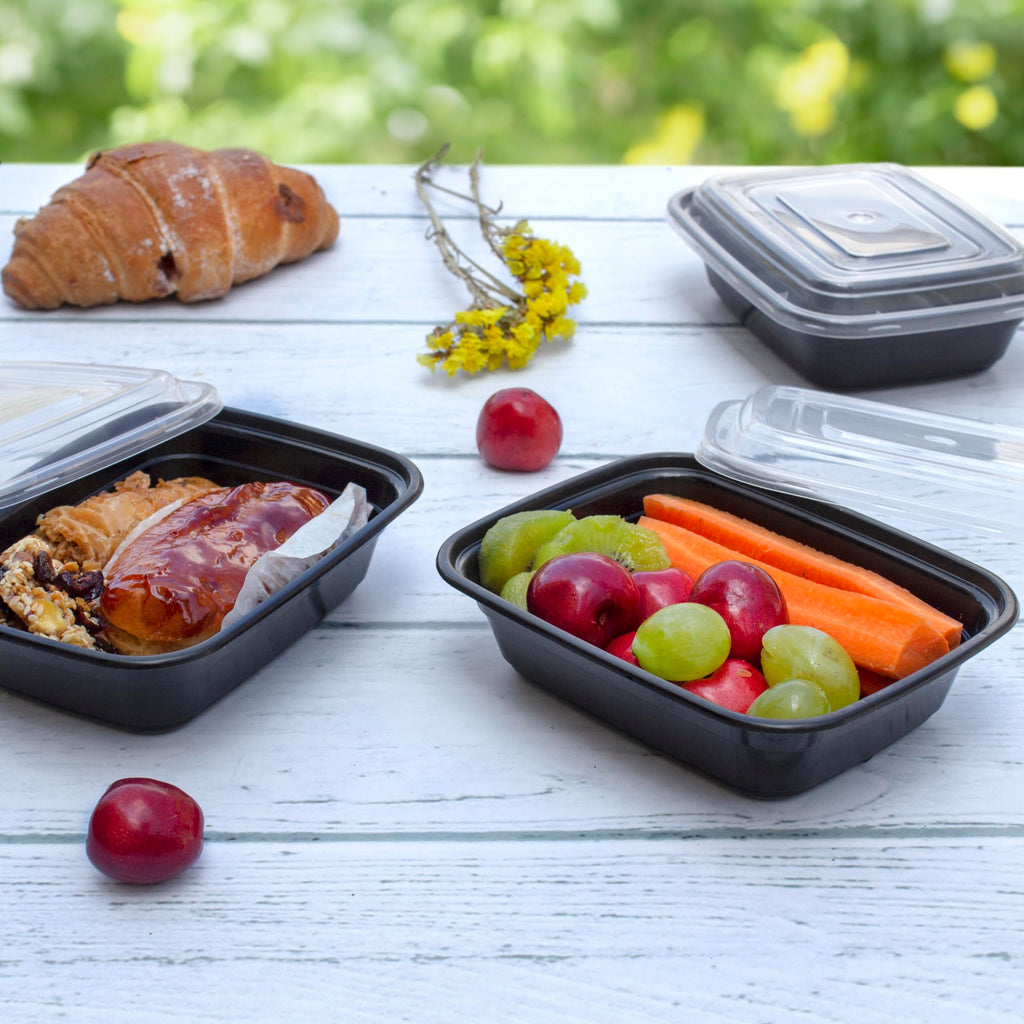 Gusto[12 oz -50 Count] 1 Compartment Meal Prep Containers Reusable, Microwaveable, Dishwasher and Freezer Safe, BPA-Free, Portion Control and Convenience Food Storage with Lids -Formerly Comfy Package