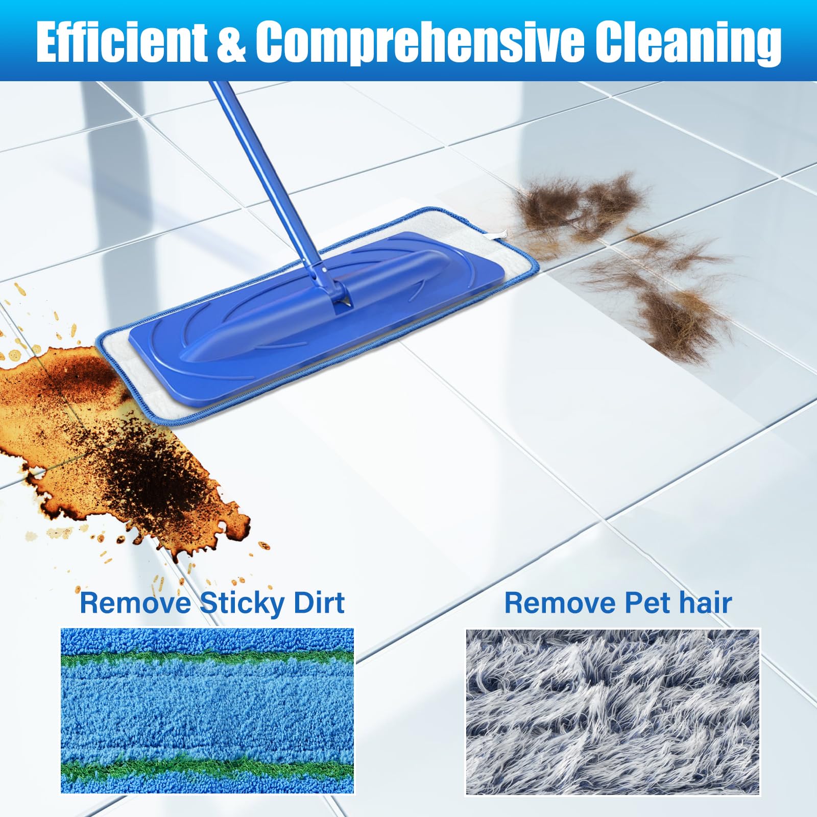 Cleaning Pad for Bona,Microfiber Mop Pads for Hardwood & Hard Surface Floors,4 Pack Washable Reveal Mop Head Replacement for Wet/Dry Spray Mops Cleaning