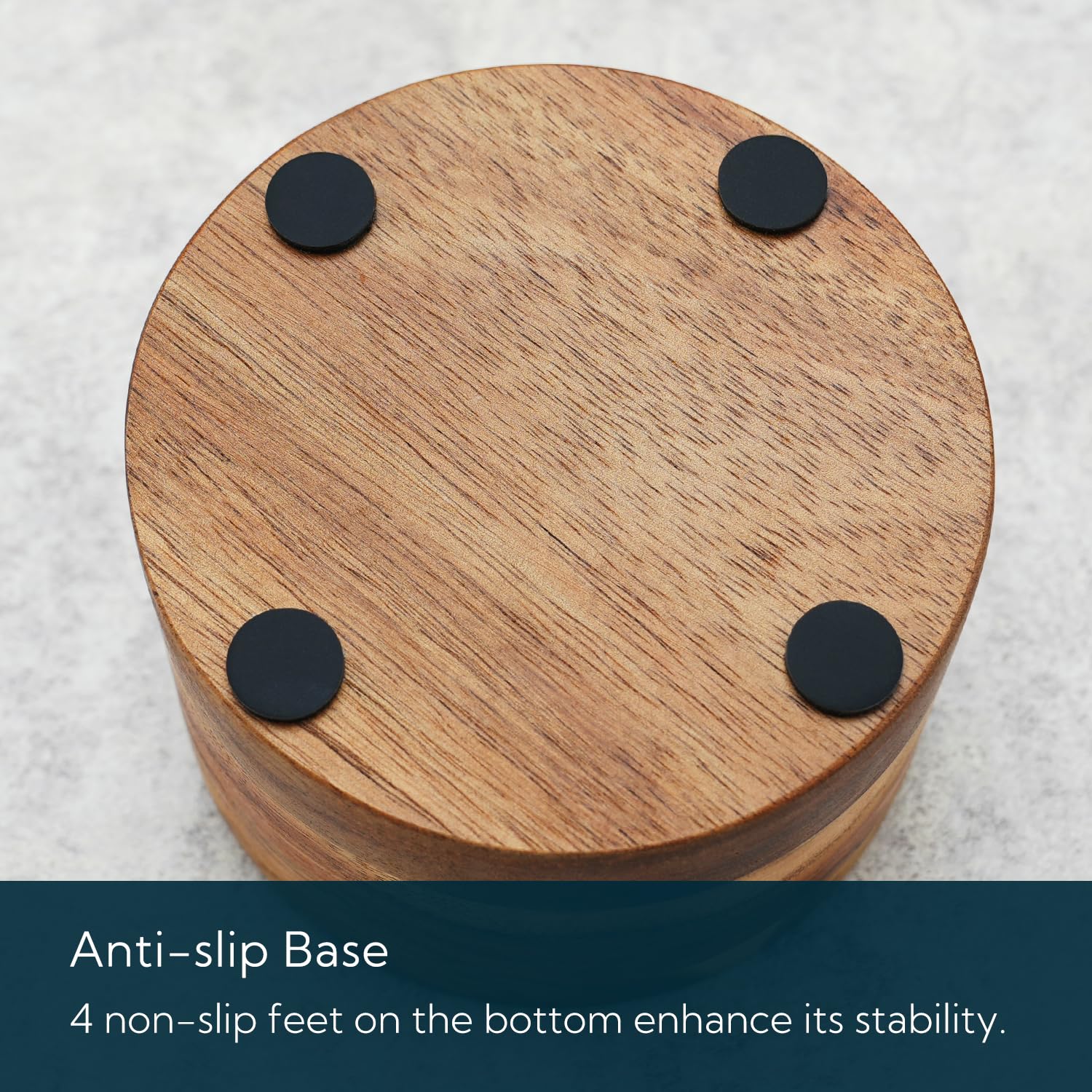 Pochita Global Acacia Wood Salt Cellar Bowl Box with Swivel Magnetic Lid to Avoid Dust, Elegant Kitchen Salt Container Holder with to Storage Pepper Spice Bath Salt Sea Salt, 6OZ（No Spoon）