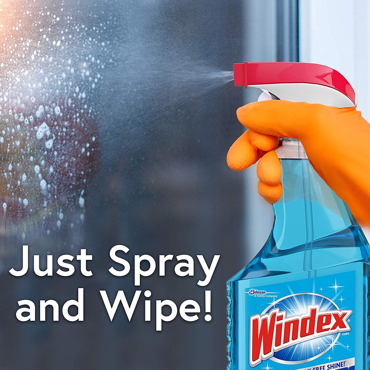 Windex Original Blue Glass and Window Cleaner, Removes Fingerprints, Smudges, and Smears, 765mL, (Pack of 3)