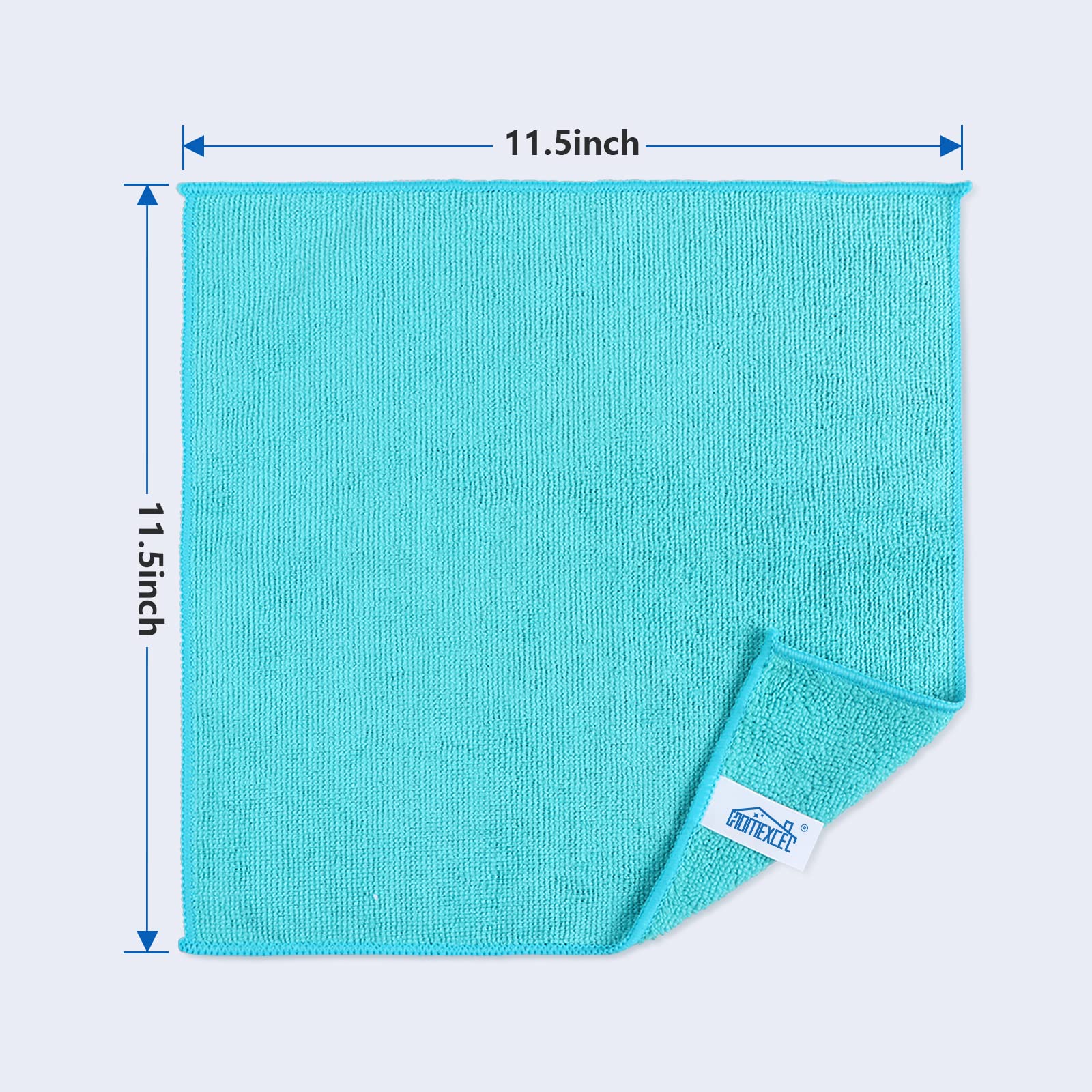 HOMEXCEL Microfiber Cleaning Cloth,100Pack Cleaning Rag,Cleaning Towels with 4 Color Assorted,11.5"X11.5"(Green/Blue/Yellow/Pink)
