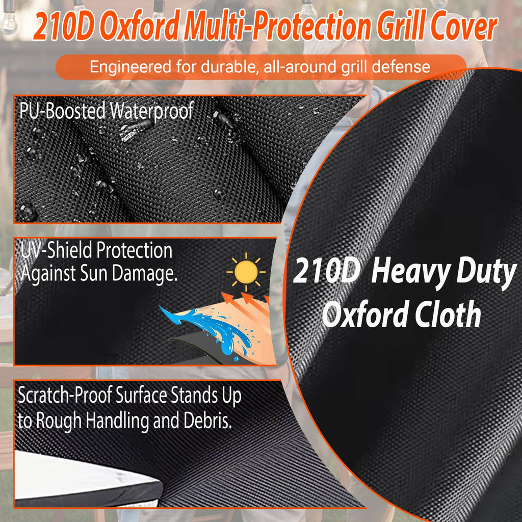BBQ Grill Cover Heavy Duty Waterproof 30 Inch, Fadeproof & UV Resistant, Barbecue Cover for Small Weber, Char-Broil, Brinkmann, Jenn Air, Nexgrill Grills 2 Burner