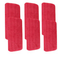 6 Pack Microfiber Mop Pads,Spray Mop Pads Replacement, Reveal Mop Cleaning Pads,Fit for Wet/Dry Spray Mops & Reveal Mops Washable 16.5 * 5.5 Inches. (Red)