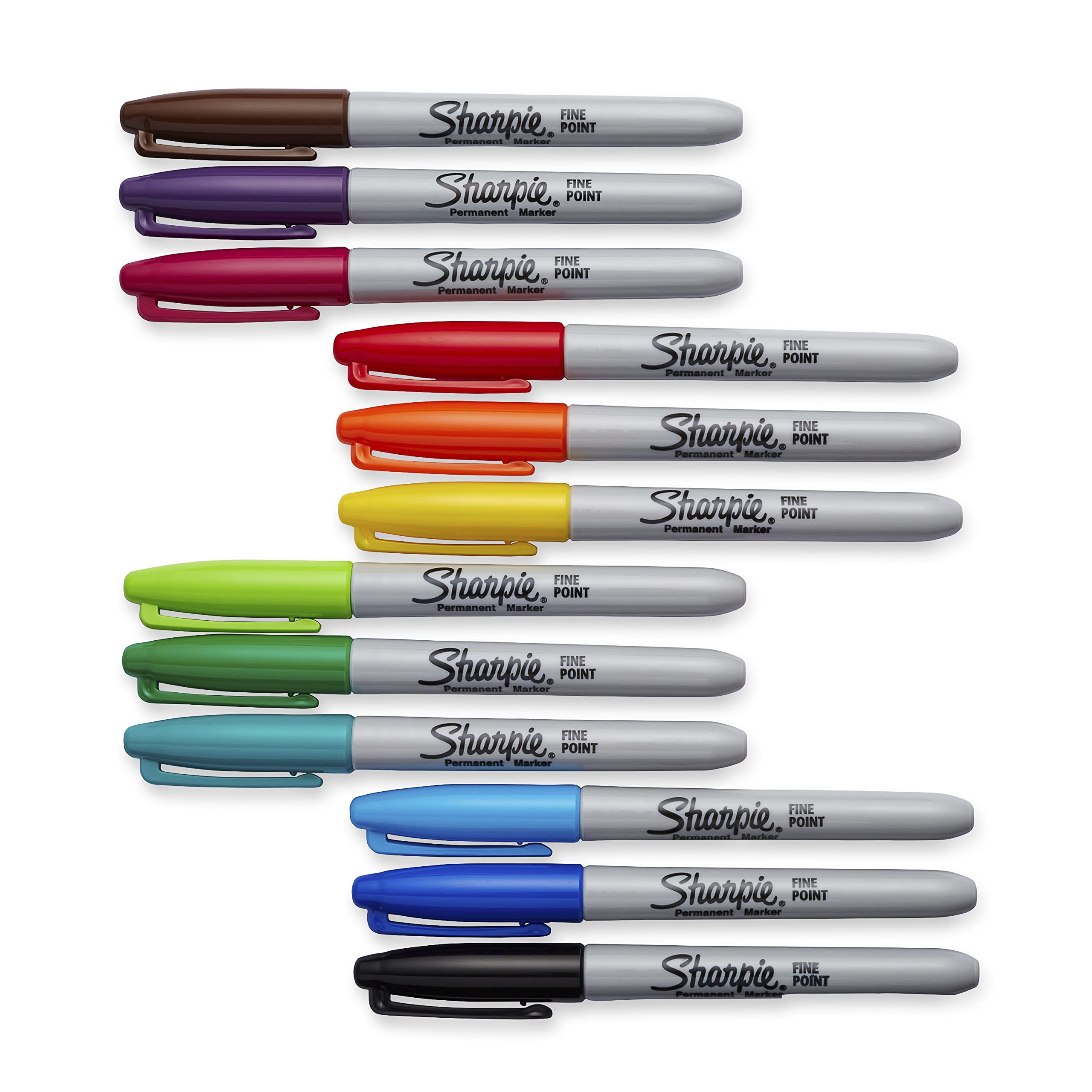 Sharpie Colour Burst Permanent Markers, Fine Point, Assorted Colours, 24 Count