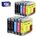 BAALAND Compatible LC51 LC-51 Ink for Brother MFC-240c 230C MFC-885c MFC-465cn MFC-5860CN (4 Black, 2 Cyan, 2 Magenta, 2 Yellow, 10-Pack)