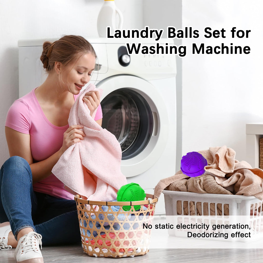 Laundry Washing Balls Used up 1500 Loads Eco-Friendly all Natural Detergent Alternative-2packs-10cm