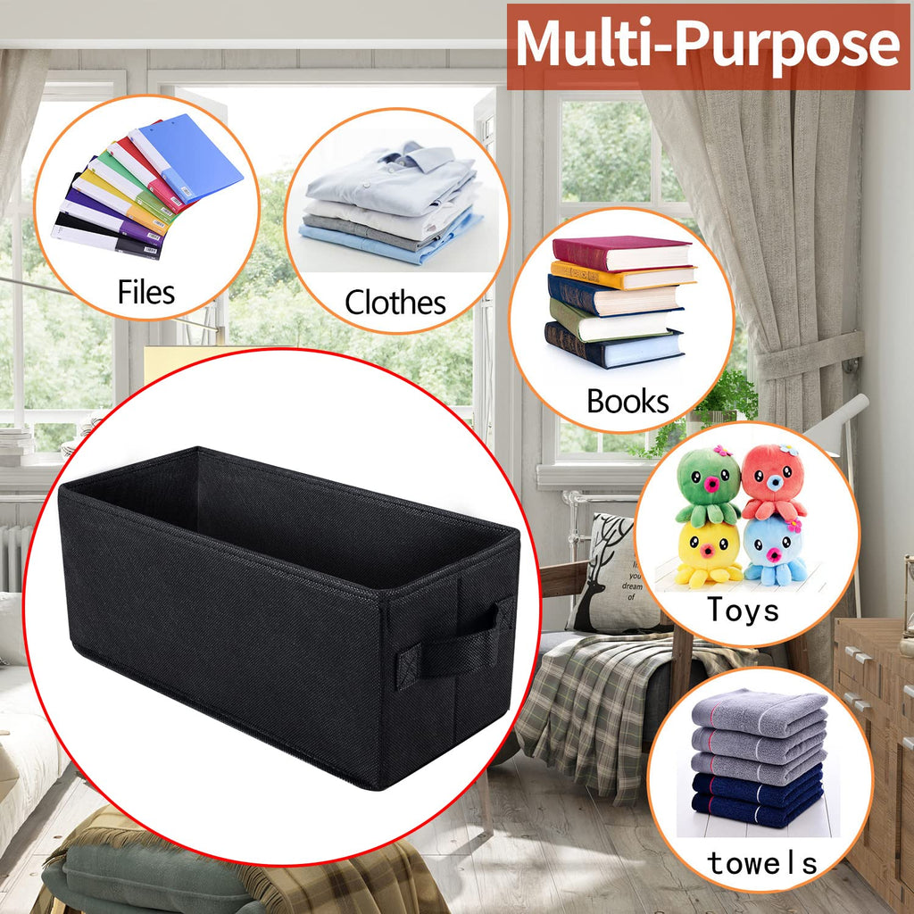 CD Storage Box with Lid,Stackable CD Case Holder with Handles for Dust Protection, Portable CD Organizer for Music Collection (Black, 2pack)