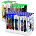 Nargos Video Game Storage Holder for for PS5/ PS4/ PS3/ PS2/ Xbox One/Xbox 360 and Xbox Series X/S/Wii/Switch/Switch 2 Game Cases, DVD and Blu-Ray Organizer for Desk (2, White)