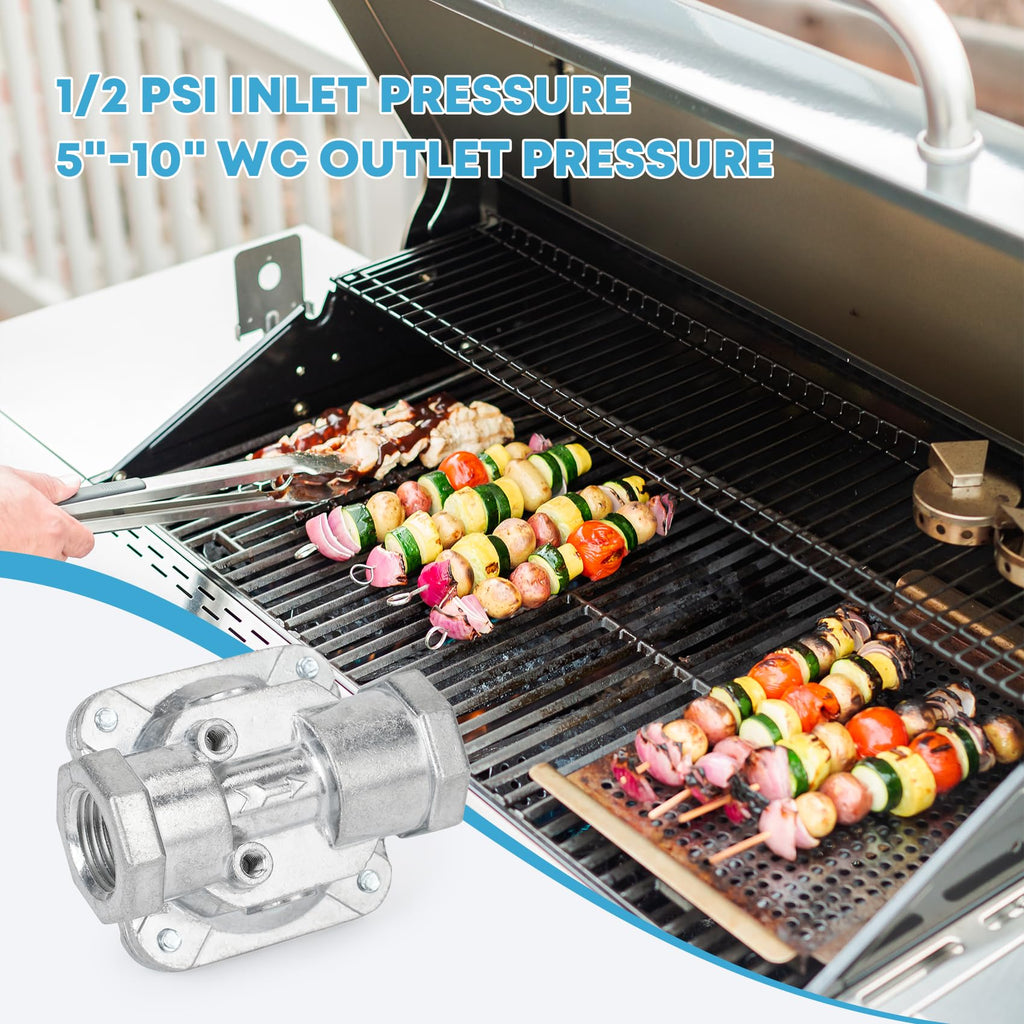 Stanbroil 1/2'' Gas Pressure Regulator for Liquefied Propane and Natural Gas, NG 5" WC Out/LPG 10" WC Out