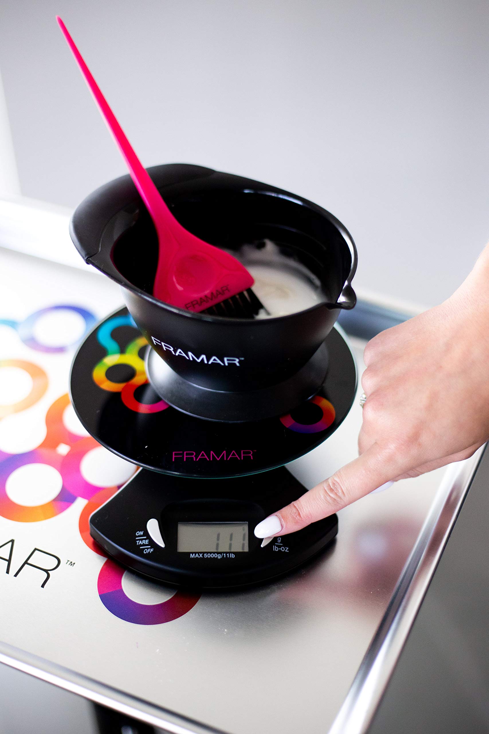 Framar Hair Color Scale, Digital Scale Grams, Digital Kitchen Scale, Food Scale Digital Kitchen, Gram Scale 0.01g for Bleach Hair Dye Kit, Balance Alimentaire, for Hair Toner, Hair Color – Black