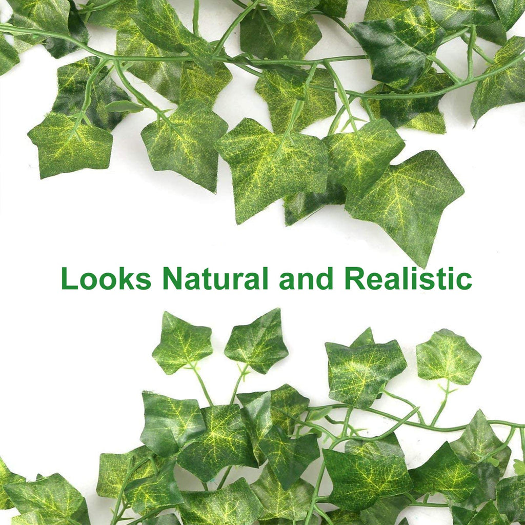 DazSpirit 48Pcs Fake Vines, 336 Ft Artificial Ivy Vines, Artificial Ivy Leaf Garland, Greenery Ivy Garland, Vines for Bedroom, Wedding, Party, Home, Garden, Kitchen, Office, Wall Decoration