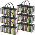 Lifewit DVD Storage Bags, Clear PVC DVD Case Holder with Handles, Front Window Zipper Design, Stackable Media Organizer for Blu Ray Disc, Movie Cases, VHS Box, Hold 210 Pcs DVDs (35 Each), 6 Pack