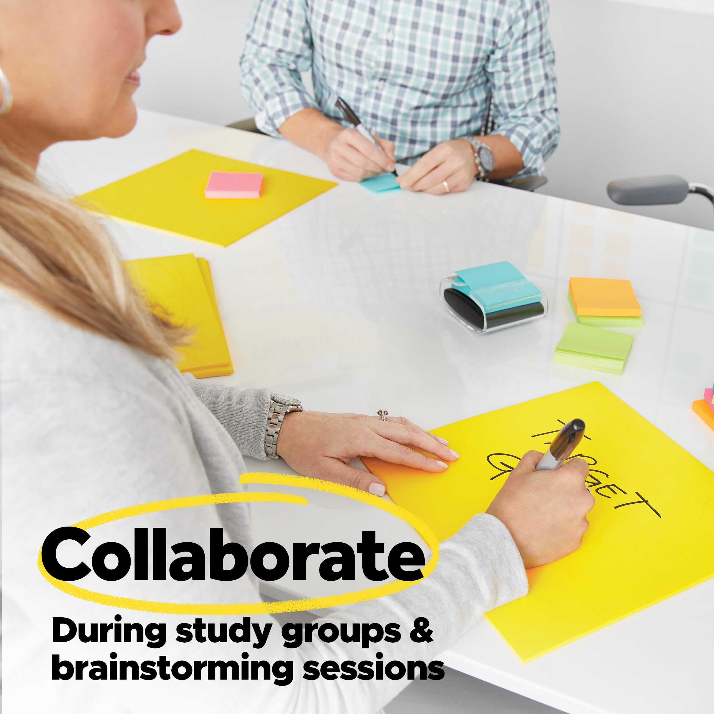 Post-it Super Sticky Big Notes, 8 in. x 8 in., Extra Large Sticky Notes in Fresh Mint, 2 Pads, 60 Sheets Total, Great for Vision Boards, Creative Projects, Study Spaces, Group Brainstorming, and More