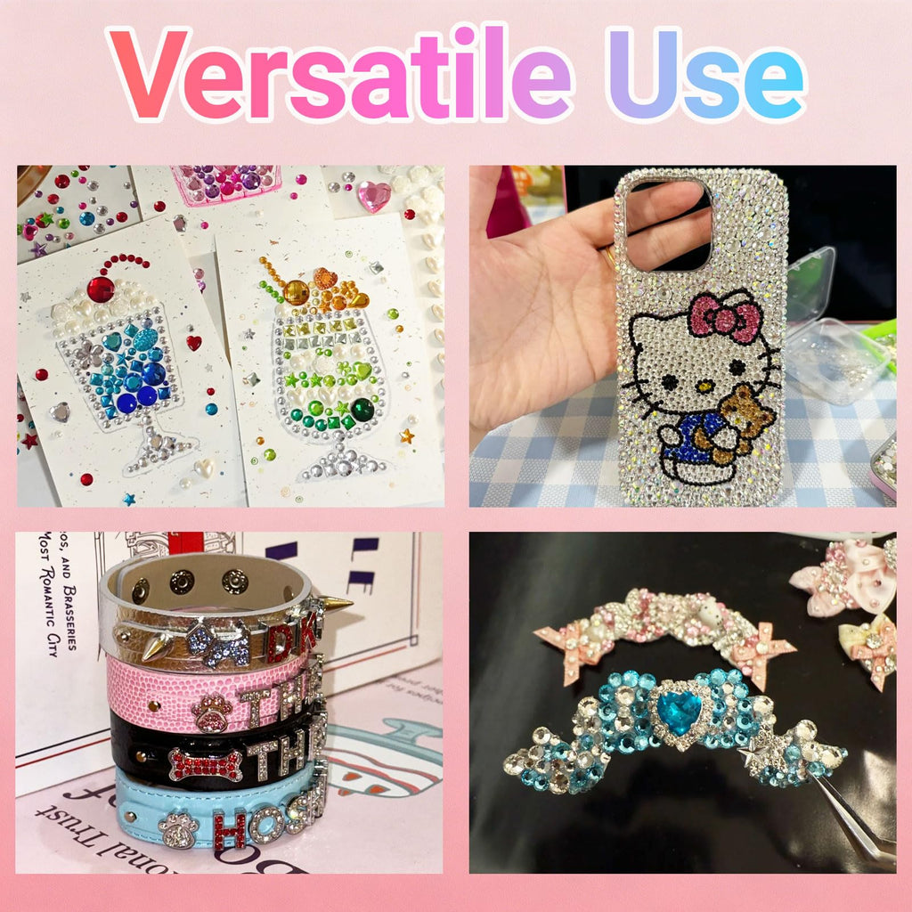 42 Colors Resin Jelly Rhinestones for Bedazzling Kit, 32000 Pcs 3mm Flatback Gems with 3 x B7000 Glue, Tweezers & Pickup Pen, DIY Craft Supplies for Clothing Shoes Nails Tumblers Phone Cases Diamond Art