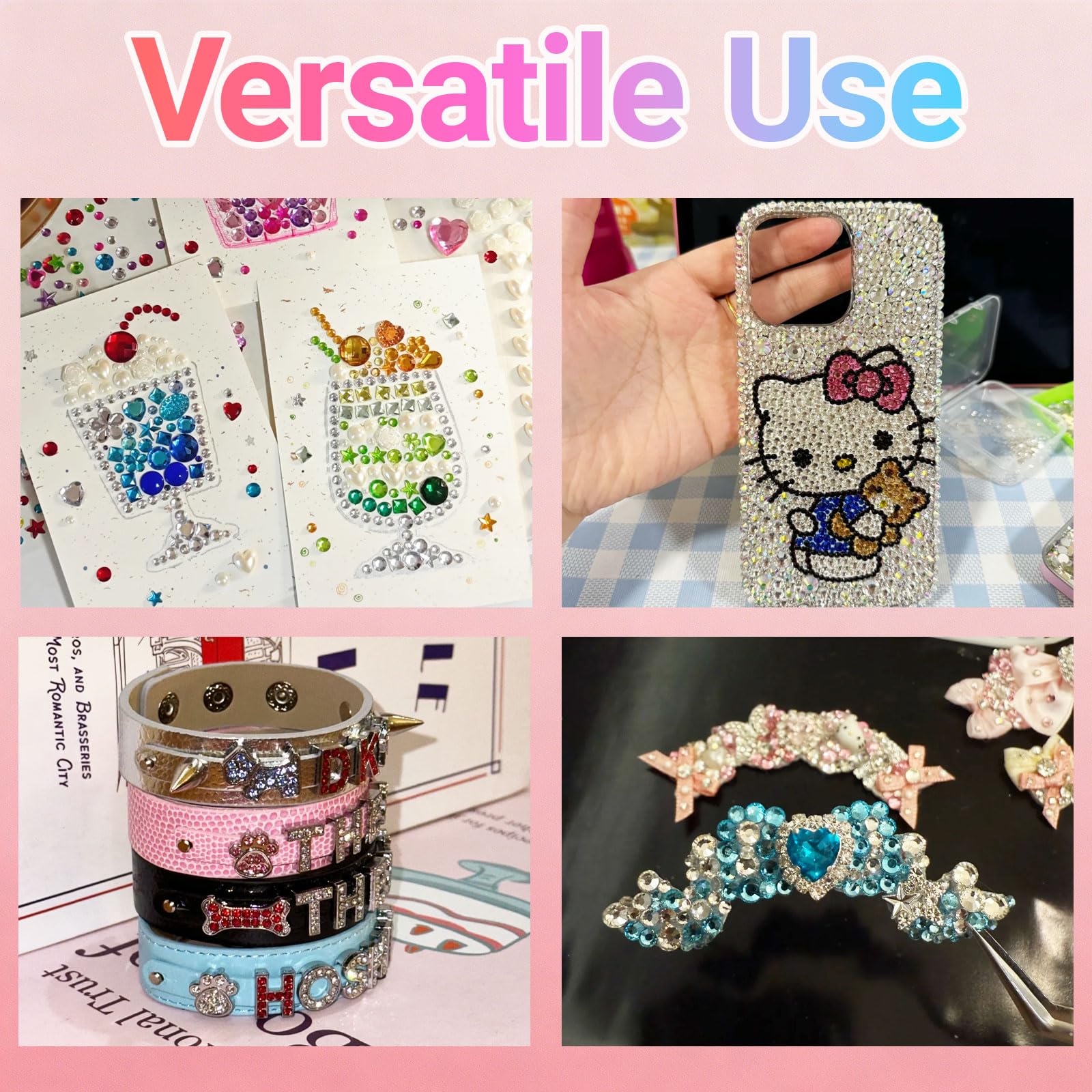 42 Colors Resin Jelly Rhinestones for Bedazzling Kit, 32000 Pcs 3mm Flatback Gems with 3 x B7000 Glue, Tweezers & Pickup Pen, DIY Craft Supplies for Clothing Shoes Nails Tumblers Phone Cases Diamond Art