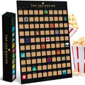 Enno Vatti 100 Movies Scratch Off Poster - Bucket List Movie Poster - Top Must-See Films for Movie Lovers - Date Night Ideas - Top Films of All Time Wall Decor - Cinema Challenge Chart - 42x59,4 cm