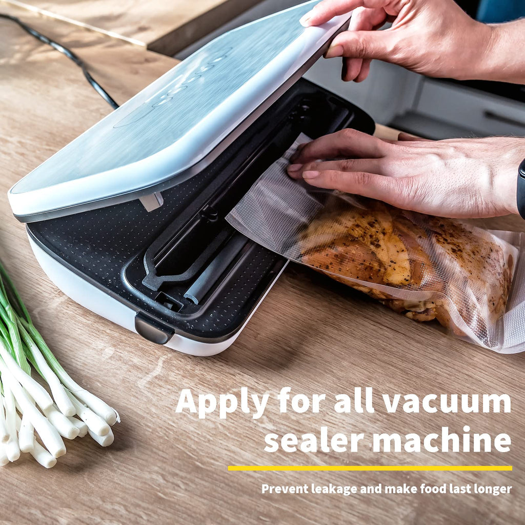 Happy Seal Vacuum Sealer Bags 11" x 50' 2 Rolls for Food Saver, Rolls for Custom Fit Airtight Vac Storage, Meal Prep or Sous Vide, Commercial Grade Vacuum Seal Freezer Bags
