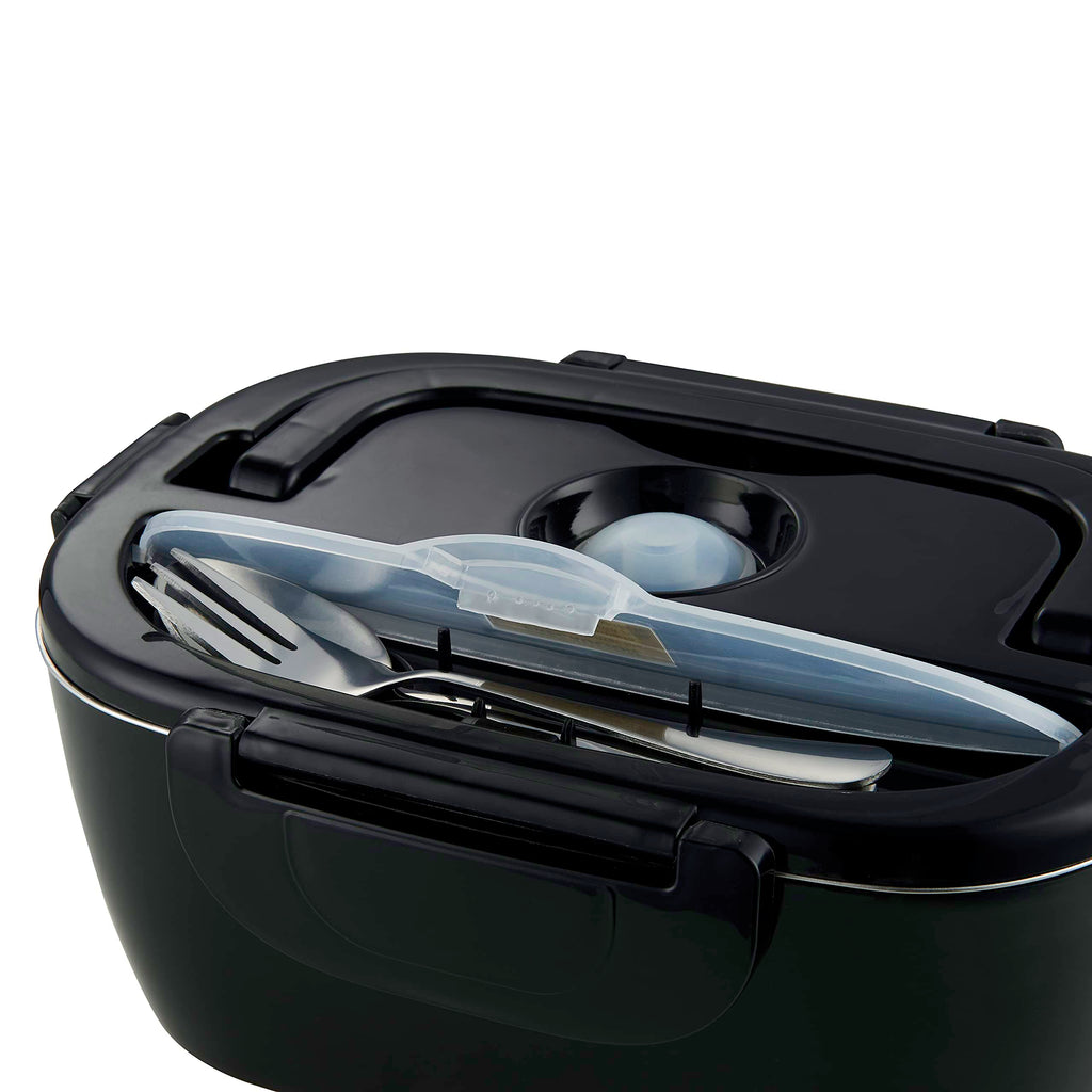 Salton Electric Lunchbox Food Warmer - Portable, Heated Lunch Box for Car & Home with Fork & Spoon, 1.5L