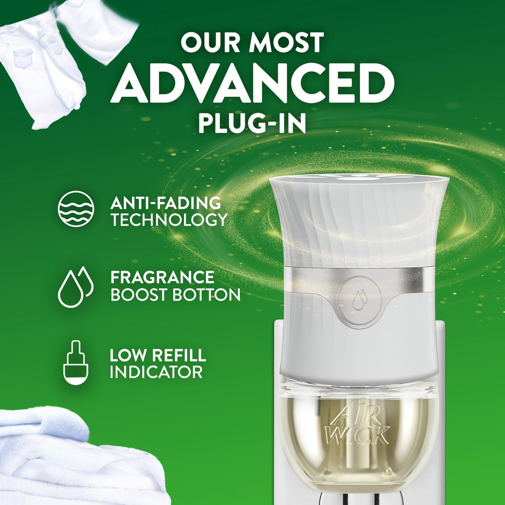 Air Wick Plug In Scented Oil, Fresh Linen, 10 Refills