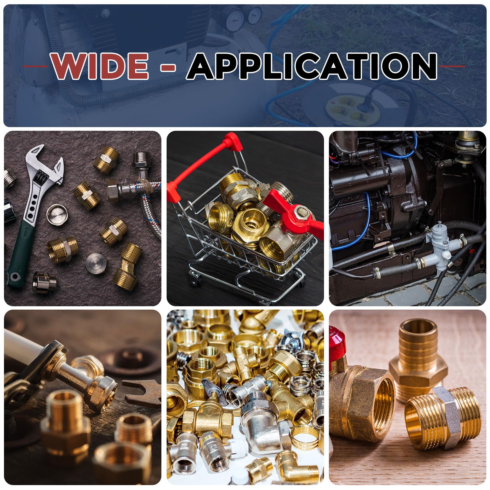 Kozelo Pack of 5, 90 Degree 1/8" Female NPT to 1/8" Male NPT Solid Brass Hose Fittings Adapter