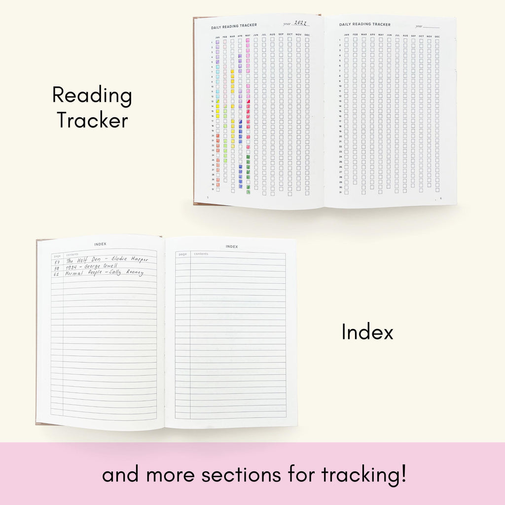 Reading Journal - 52 reviews. Review and Track Your Reading. Book Journal for Book Lovers & Readers. Blue