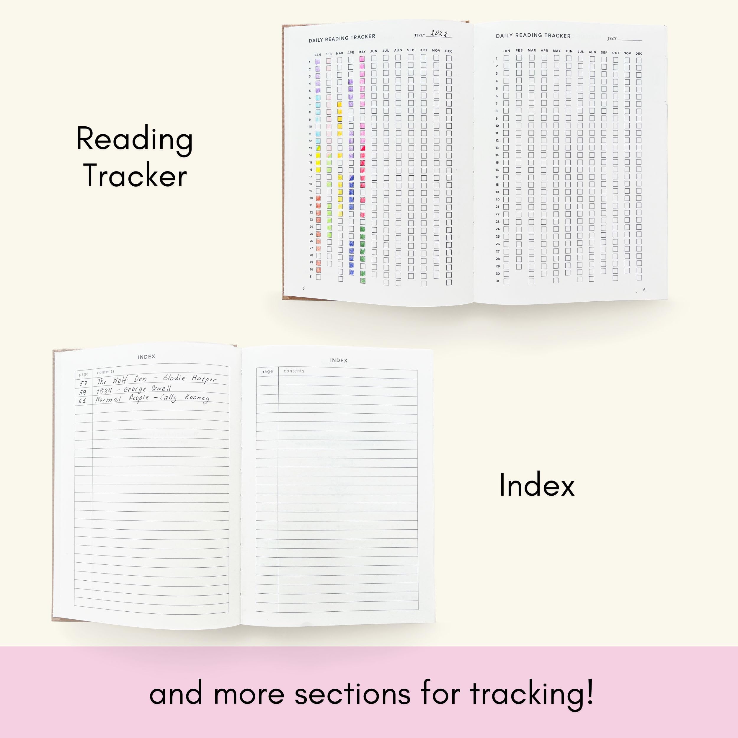 Reading Journal - 52 reviews. Review and Track Your Reading. Book Journal for Book Lovers & Readers. Blue