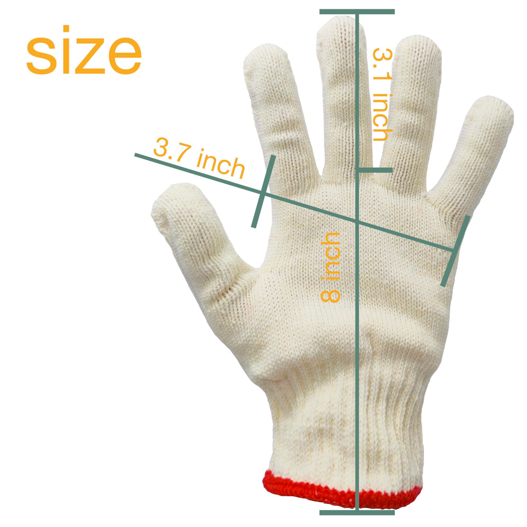 HPWFHPLF Safety Work Gloves, 24 Pack Cotton Working Gloves - Reusable, Washable, Seamless Knit Gloves for Men & Women (24, Universal)