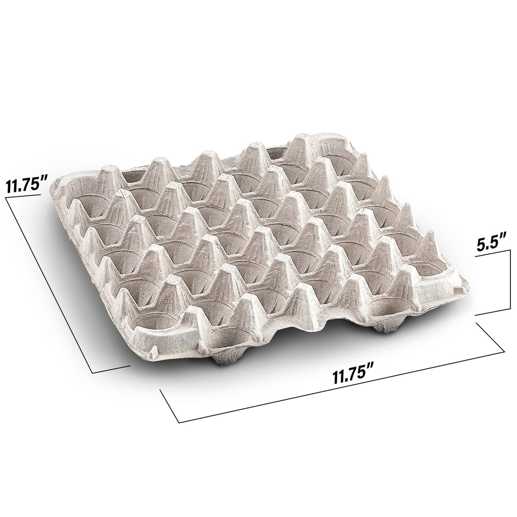 MT Products Egg Crate - (15 Pieces) for Storing up to 30 Large or Small Eggs - Pulp Fiber Egg Flat Cartons That Make a Great Home for Roach Colony - Made in the USA