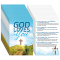 Noveread 200 Pcs Gospel Tract Card Salvation Cards Pocket Holy Postcard Prayer Postcards Christian Inspirational Bible Verses Bookmark for Christian Gift(God Loves You)