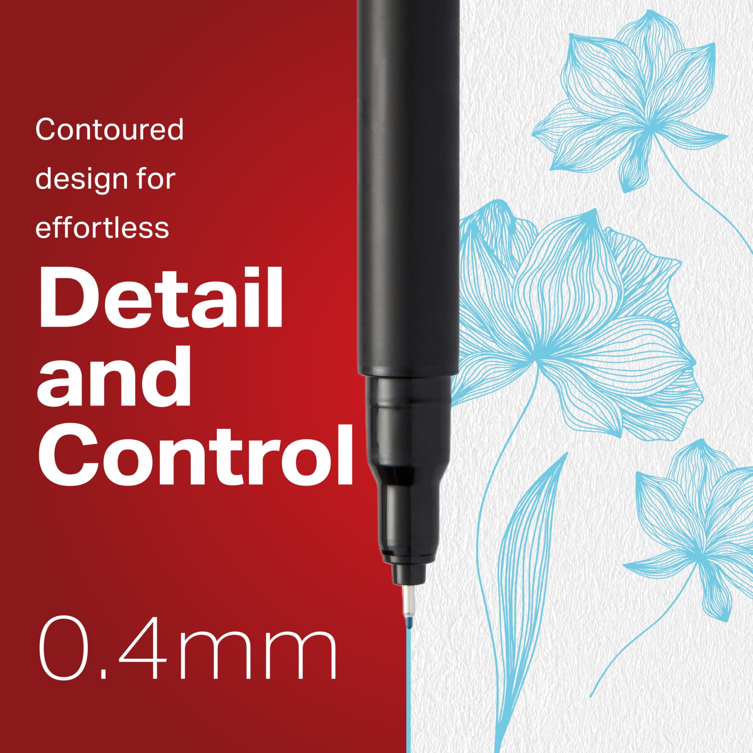 Sharpie Pens, Felt Tip, Fine Point (0.4 mm), Blue, 12 Count