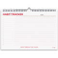 Hadigu Habit Tracker Calendar (Undated 12 Month) Colorful Motivational Design, Spiral Bound and Hanger, A4 Size (8,3"x11.7") Quality Heavy Paper, Monthly Habit Tracker Journal, Goal Tracker, Workout
