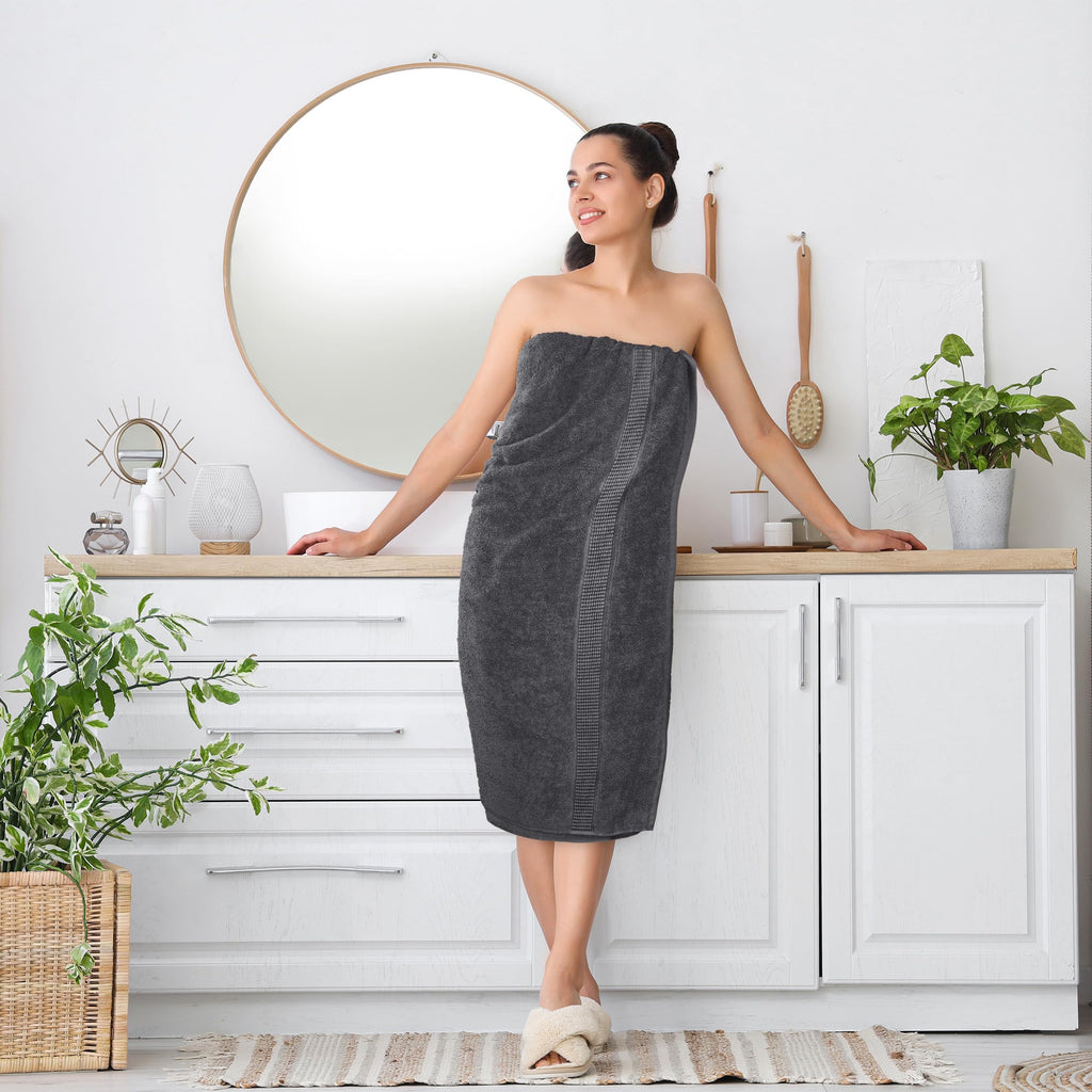 Utopia Towels Luxurious Jumbo Bath Sheet, 35 by 70 Inches, 600 GSM 100% Ring Spun Cotton, Highly Absorbent and Quick Dry Extra Large Bath Towel, Super Soft, Grey, 2 Pack