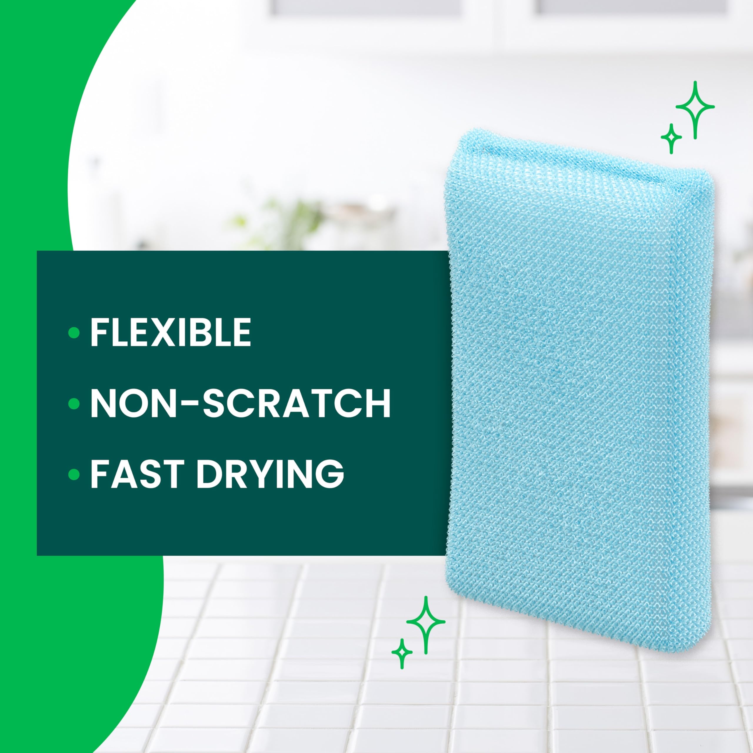Scotch-Brite Dobie Colors Pads, Dobie Sponge for All Purpose Cleaning of Kitchen, Bathroom, and Household, Non Scratch Pads Safe for Non-Stick Cookware, 24 Count