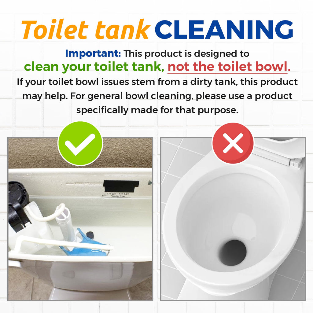 Bastion Toilet Tank Cleaner - 6-Uses. Removes Rust, Minerial Deposits, Hard Water Stains, & Calcium Build Up. Contains 6 X 8oz Single Use Packets