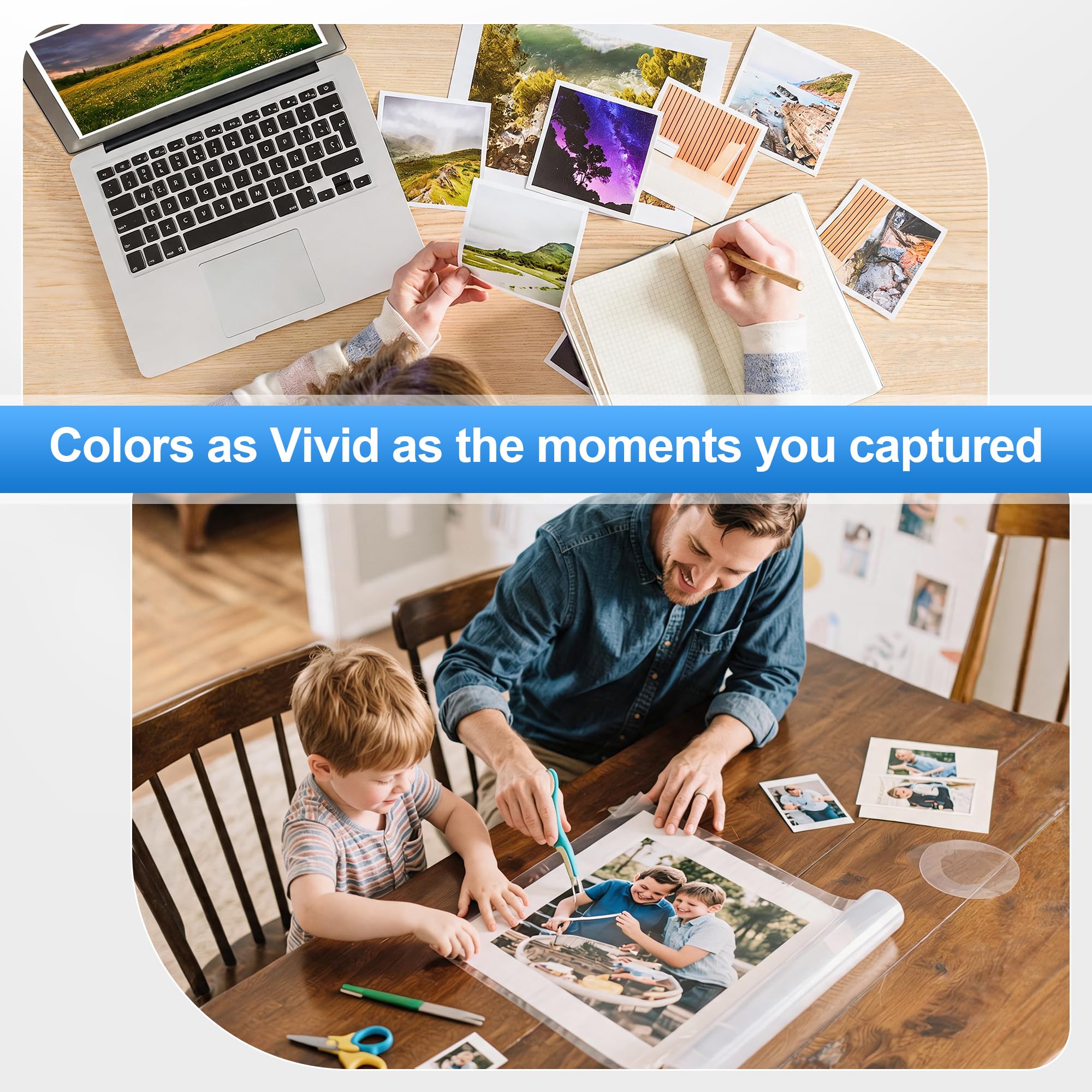 INKCLOUD 63XL Ink Cartridges Black and Color Combo Pack Compatible with HP 63 Ink 63XL Work with HP OfficeJet 3830 5255 5258 Envy 4520 4512 4513 4516 DeskJet 1112 1110 3630 3632, 2Pack