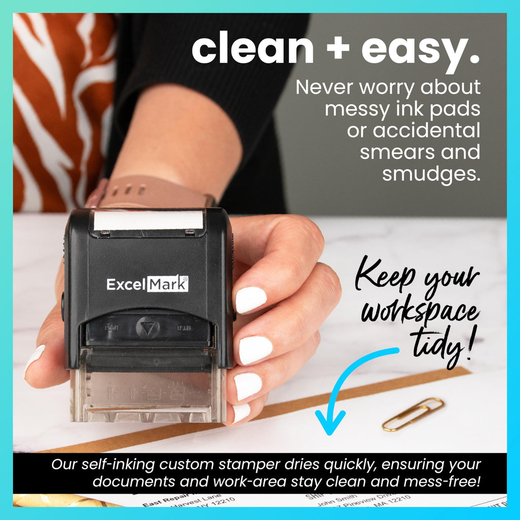 Discard Self Inking Rubber Stamp - Red Ink (ExcelMark A1539)