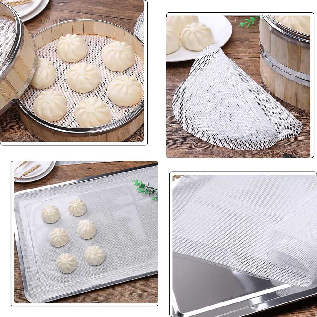 12 Pack Food Dehydrator Sheets, Silicone Fruit Mesh Trays for Dehydrator & Freeze Dryer, Non-Stick Mats for Meat, Herbs Cooking & Baking (14x14 In)