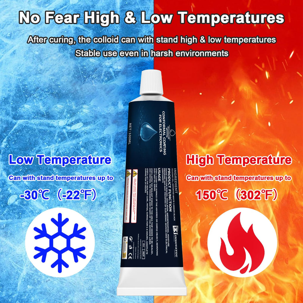 1DFAUL 200ml Conformal Coating for Electronics, Silicone Conformal Coating Insulating Sealant, Waterproof, Dust& Moisture Resistant, for Reliable Electronic Components Protection